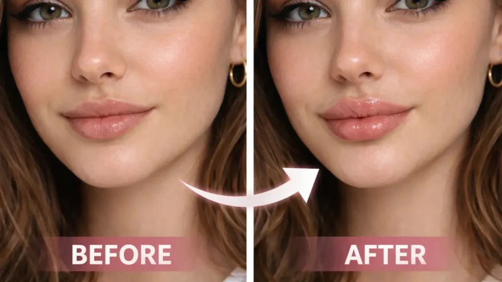 Lip Filler Before and After