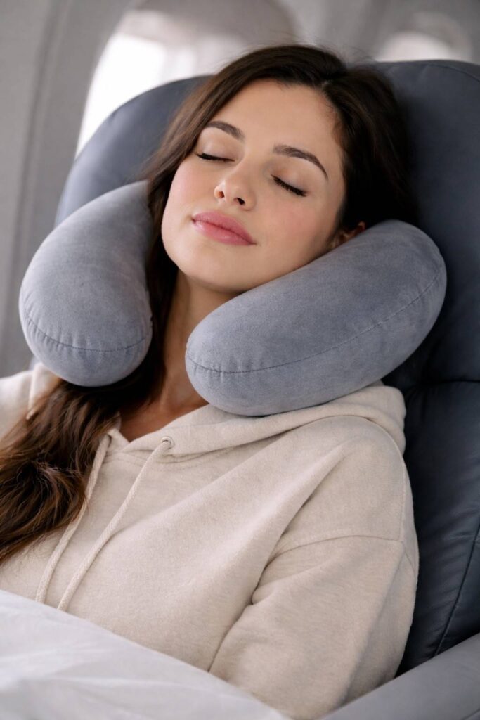 U-Shaped Travel Pillow Trick After Lip Filler Sleep